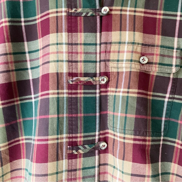 Susan Bristol Vintage Cotton Plaid Button Down Shirt Size 8 - Picture 4 of 7